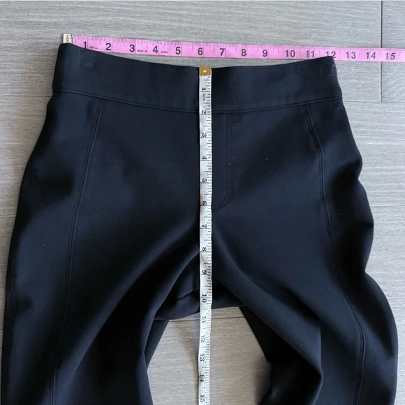 Spanx High Waist Straight Leg Ponte Pants Black Size XS Petite 20254Q Classic